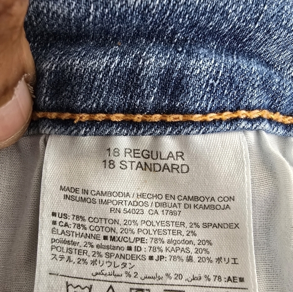 Old Navy Jeans Womens Sz 18 Blue Straight Leg High Rise Light Wash 36x25 - Picture 7 of 12